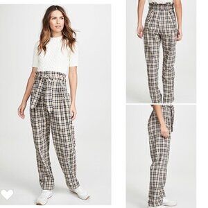 Petersyn Pants NWT High Waisted Tapered Paperbag Pants XS New